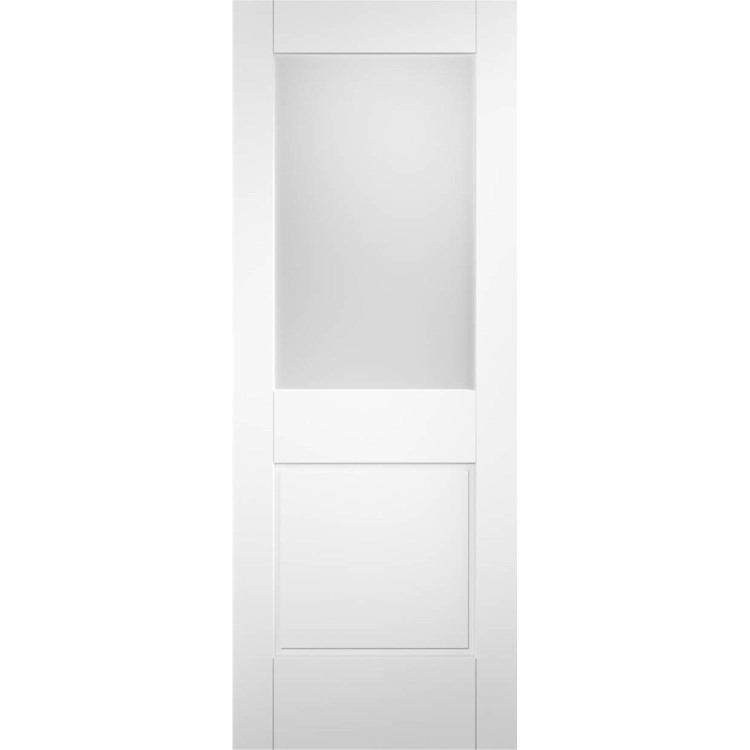 Internal Tri-coya Half-Glazed Door with Clear Glass - Unfinished - 1981 x 762 x 44mm - 2XG Essential - XL Joinery