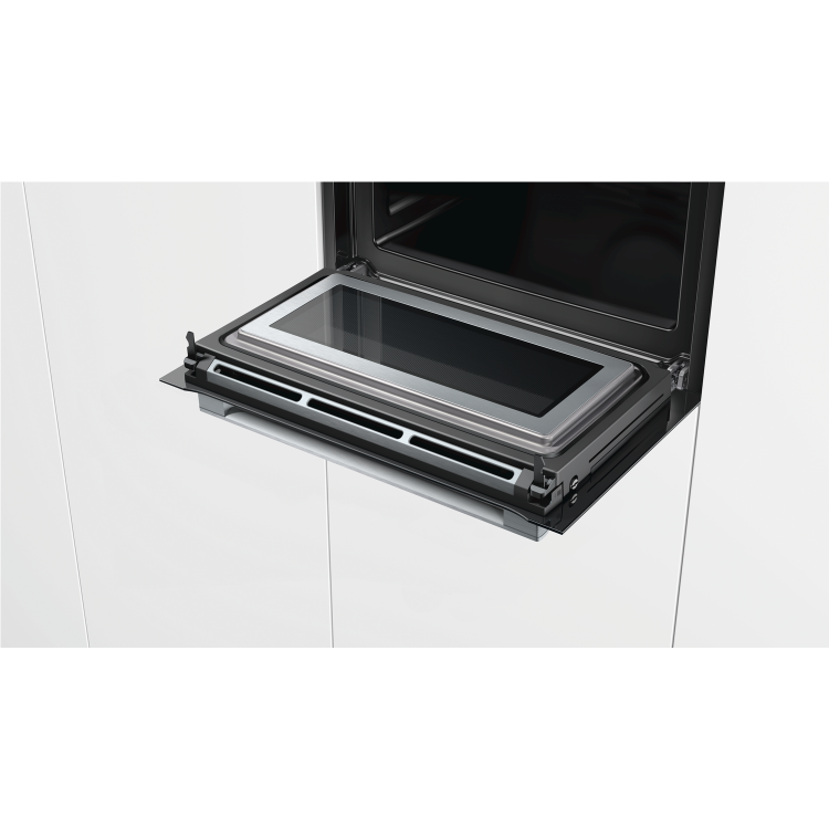 Refurbished Bosch CMG633BS1B 60cm Single Built In Oven with Microwave