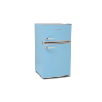 Refurbished MONTPELLIER Retro MAB2031PB Undercounter Fridge Freezer - Blue