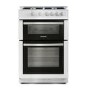 Montpellier MDG600LW 60cm Gas Double Oven With Lid White - LPG Jets Included
