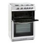 Montpellier MDG600LW 60cm Gas Double Oven With Lid White - LPG Jets Included