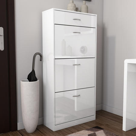 white gloss storage cupboard