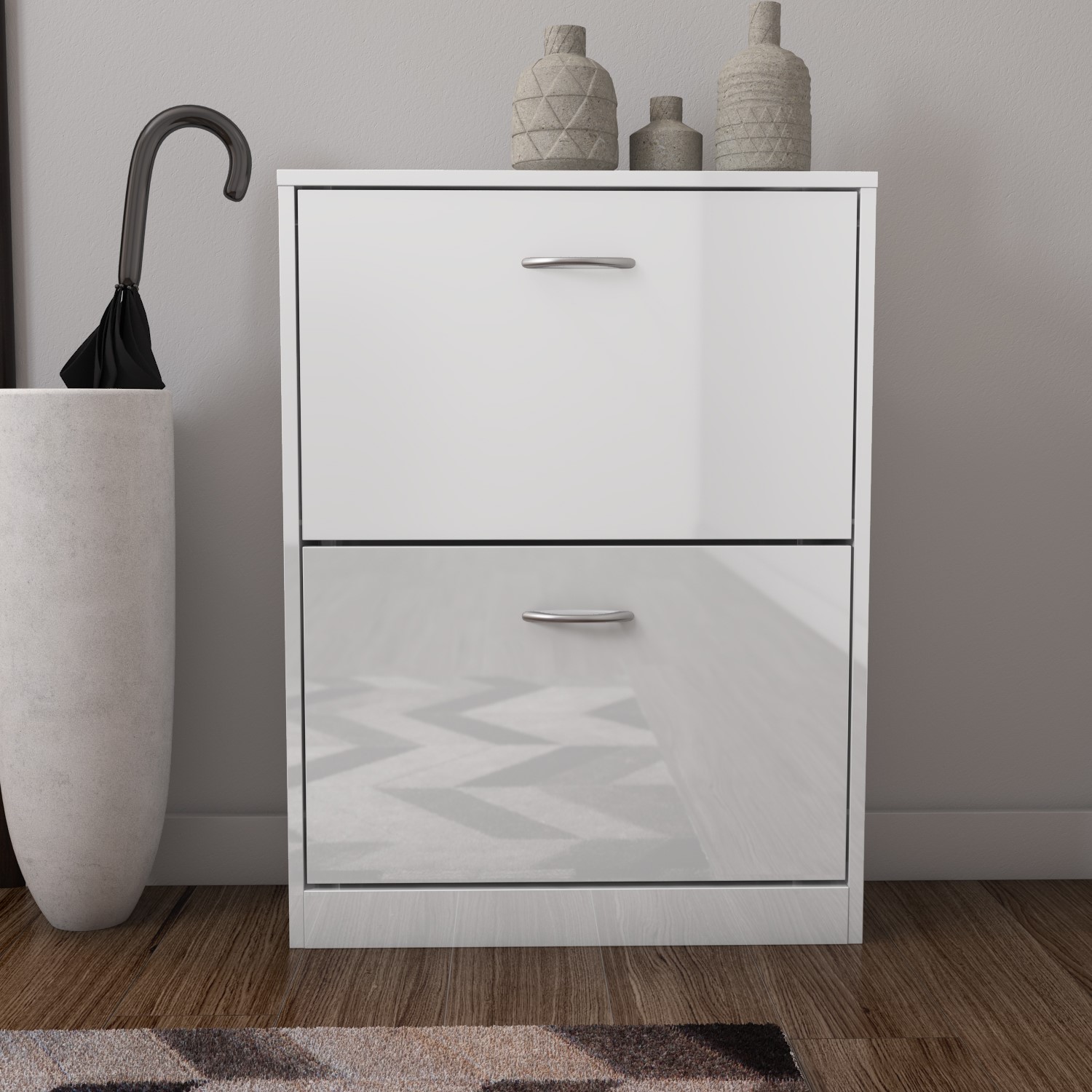 Torino Narrow White Shoe Storage Cabinet 6 Pairs Buy It Direct