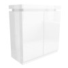 Tiffany White High Gloss Drinks Cabinet with LED Lighting