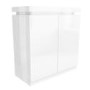 Tiffany White High Gloss Shoe Storage Cabinet with LED Lighting - 24 Pairs