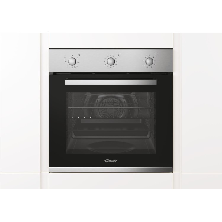 Refurbished Candy FCP602X/E 60cm Single Built In Electric Oven Stainless Steel