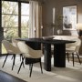 Black Wooden Rectangular Dining Table - Seats 4 - 6 - Troy