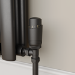 Elego Matte Black Modern TRV Angled Thermostatic Radiator Valves With Lockshield