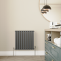 Elego Chrome Modern TRV Angled Thermostatic Radiator Valves With Lockshield