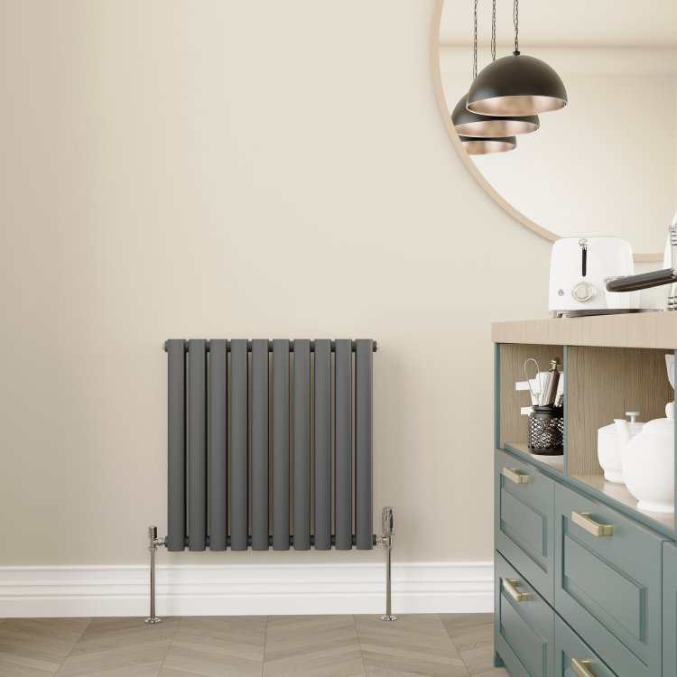 Elego Chrome Modern TRV Angled Thermostatic Radiator Valves With Lockshield