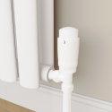 TRV-AG-2WH Elego White Modern TRV Angled Thermostatic Radiator Valves With Lockshield