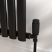 Elego Matte Black Modern TRV Angled Thermostatic Radiator Valves With Lockshield