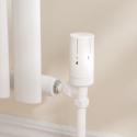 TRV-AG-9WH Elego White Modern TRV Angled Thermostatic Radiator Valves With Lockshield