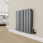 Elego Matte Black Modern TRV Corner Thermostatic Radiator Valves With Lockshield