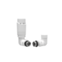 Elego White Modern TRV Corner Thermostatic Radiator Valves With Lockshield