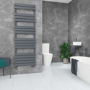 Elego Anthracite Gray Modern TRV Corner Thermostatic Radiator Valves With Lockshield