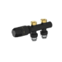 Elego Matte Black Modern TRV H Block Thermostatic Radiator Valve