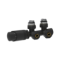 Elego Matte Black Modern TRV H Block Angled Thermostatic Radiator Valves With Lockshield
