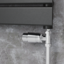 Elego Chrome Modern TRV Straight Thermostatic Radiator Valves With Lockshield