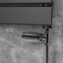 Elego Black Nickel Modern TRV Straight Thermostatic Radiator Valves With Lockshield