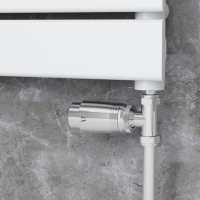 Elego Chrome Modern TRV Straight Thermostatic Radiator Valves With Lockshield Elego Chrome Modern TRV Straight Thermostatic Radiator Valves With Lockshield