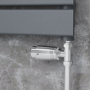 Elego Chrome Modern TRV Straight Thermostatic Radiator Valves With Lockshield