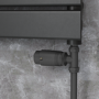 Elego Matte Black Modern TRV Straight Thermostatic Radiator Valves With Lockshield