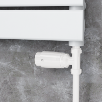 Elego White Modern TRV Straight Thermostatic Radiator Valves With Lockshield Elego White Modern TRV Straight Thermostatic Radiator Valves With Lockshield