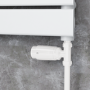 Elego White Modern TRV Straight Thermostatic Radiator Valves With Lockshield