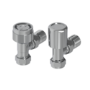 Elego Chrome  Modern TRV Base Angled  with Lockshield