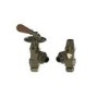 Elego Antique Brass Traditional Manual Angled Radiator Valves With Lockshield