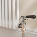 Maesta Chrome Traditional Manual Angled Radiator Valves With Lockshield