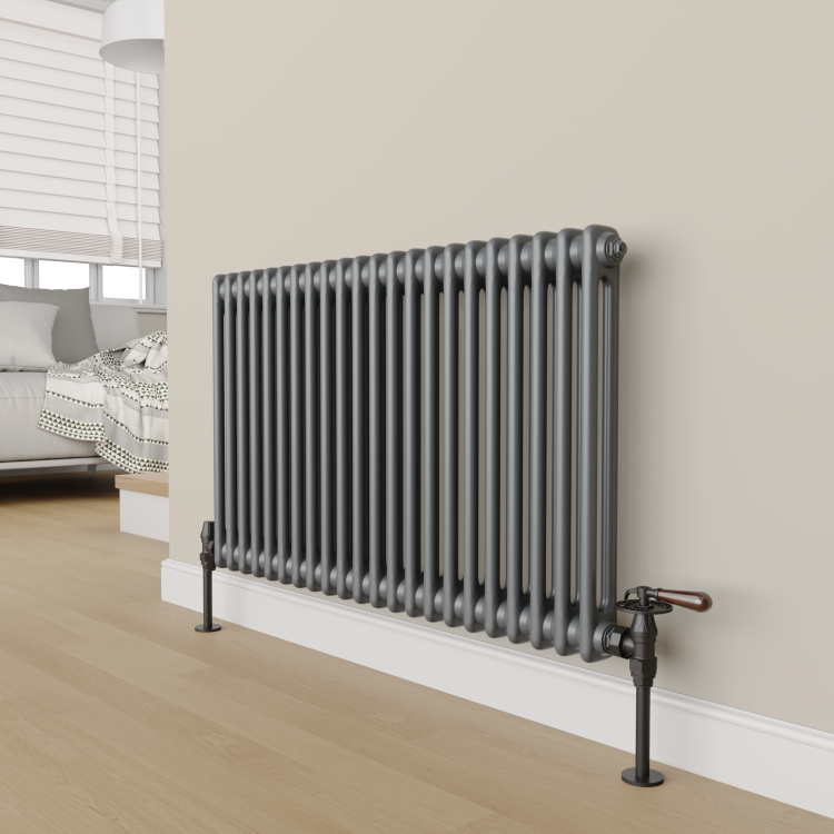 Maesta Matte Black Traditional Manual Angled Valves With Lockshield