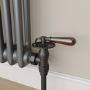 Maesta Matte Black Traditional Manual Angled Valves With Lockshield