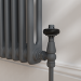 Maesta Anthracite Gray Traditional TRV Angled Thermostatic Radiator Valves With Lockshield