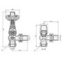 Maesta Black Nickel Traditional TRV Angled Thermostatic Radiator Valves With Lockshield