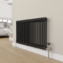 Maesta Chrome Traditional TRV Angled Thermostatic Radiator Valves With Lockshield
