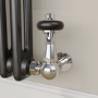 Maesta Chrome Traditional TRV Corner Thermostatic Radiator Valves With Lockshield