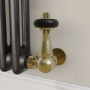 Maesta Antique Brass Traditional TRV Corner Thermostatic Radiator Valves With Lockshield