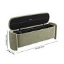 Sage Velvet Ottoman Storage Blanket Box - Taryn