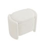 Cream Boucle Dressing Table Stool with Ottoman Storage - Taryn
