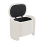 Cream Boucle Dressing Table Stool with Ottoman Storage - Taryn