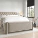 Beige Velvet Ottoman Storage Blanket Box - Taryn
