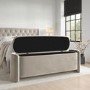 Beige Velvet Ottoman Storage Blanket Box - Taryn