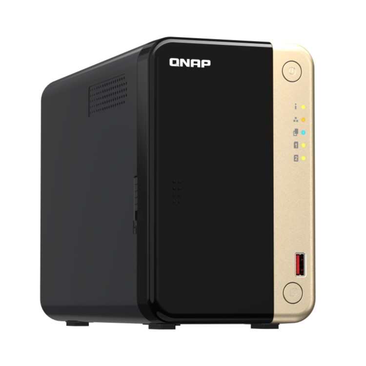 QNAP TS-264 8GB RAM with 8TB Installed Storage 2 Bay SATA Desktop NAS Storage