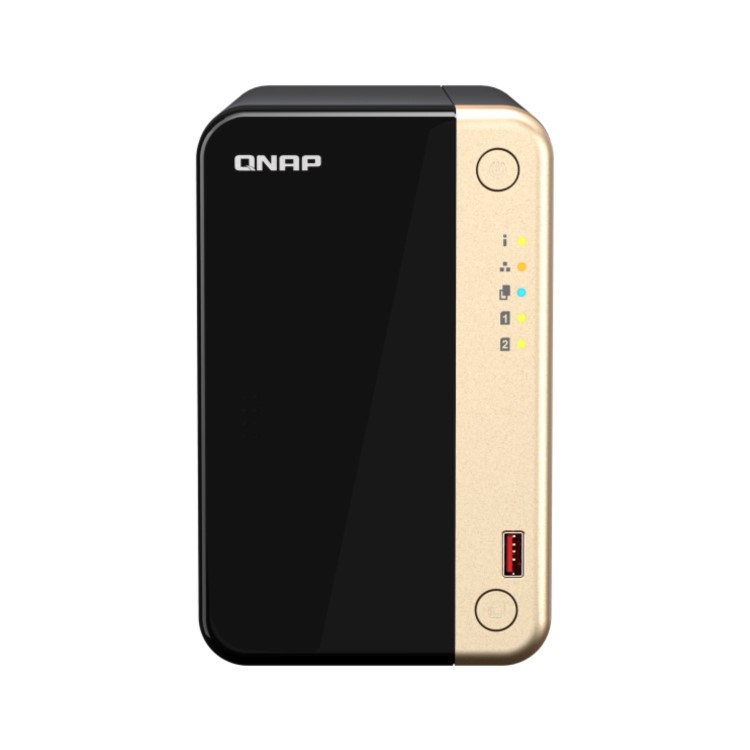 QNAP TS-264 8GB RAM with 8TB Installed Storage 2 Bay SATA Desktop NAS Storage