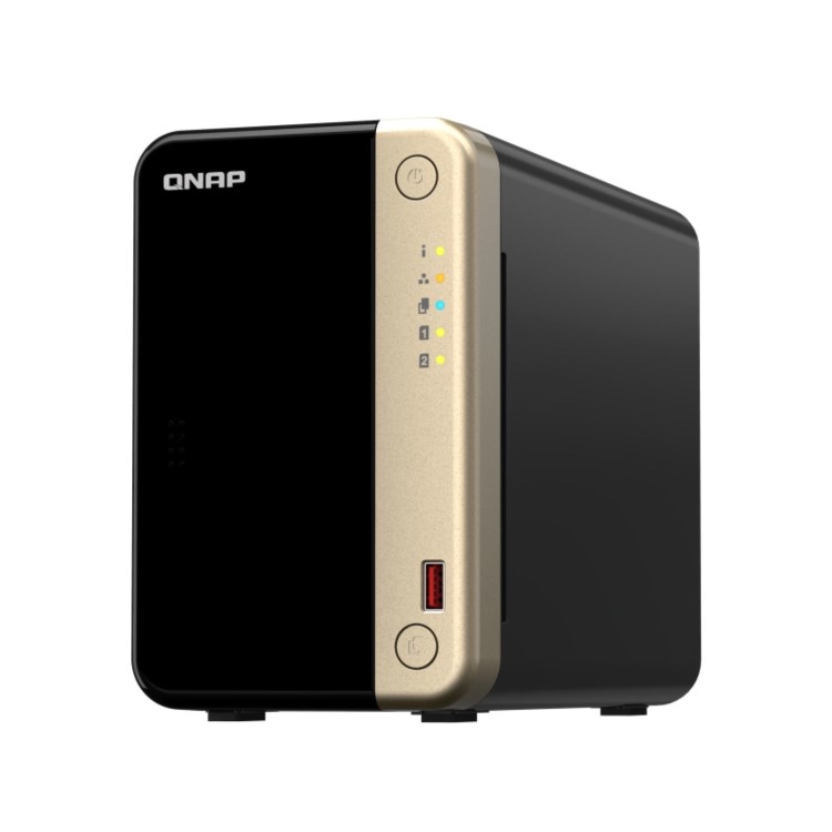 QNAP TS-264 8GB RAM with 8TB Installed Storage 2 Bay SATA Desktop NAS Storage