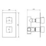Istria Twin Square Concealed Valve