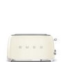Smeg TSF02CRUK Retro Style 4 Slice Toaster - Cream
