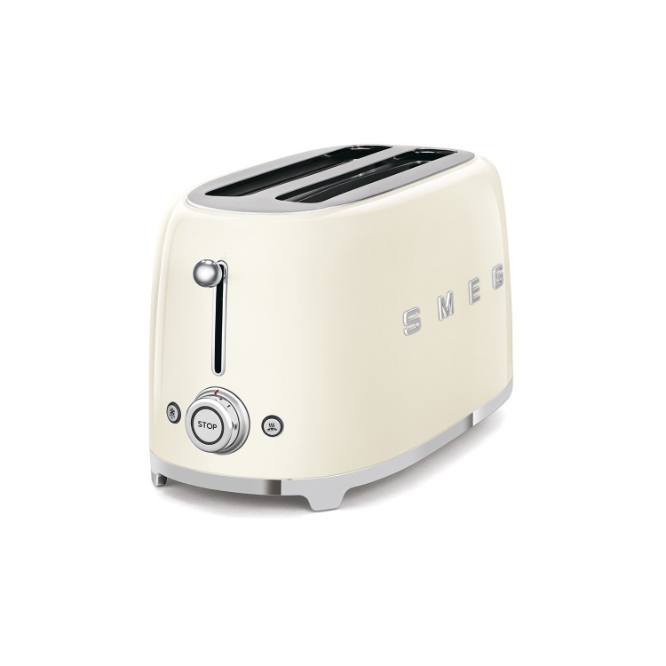 Smeg TSF02CRUK Retro Style 4 Slice Toaster - Cream